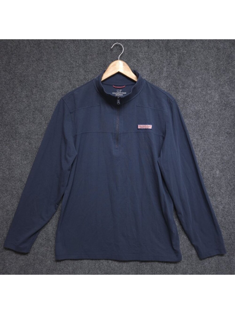 Vineyard Vines Pullover Mens Medium Blue 1/4 Zip Edgartown Pima Cotton Casual